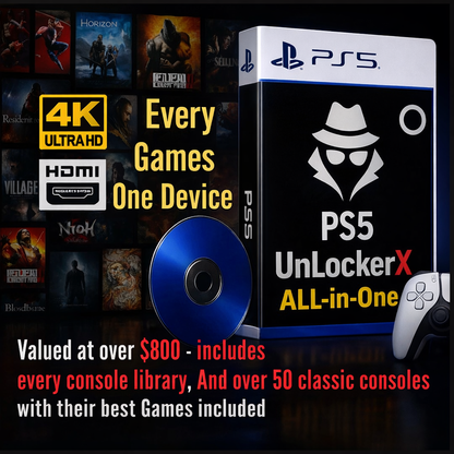 Unlock the Full PS5 Power — Infinite Games + All Retro Classics with UnlockerX5™
