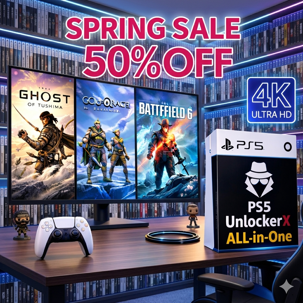 Unlock the Full PS5 Power — Infinite Games + All Retro Classics with UnlockerX5™