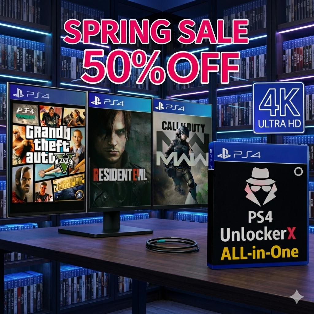 Unlock the Full PS4 Power — Infinite Games + All Retro Classics with UnlockerX™