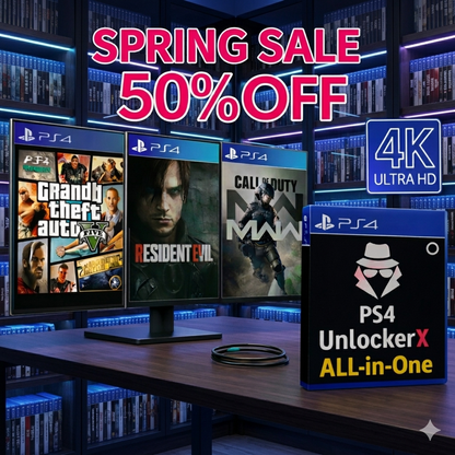 Unlock the Full PS4 Power — Infinite Games + All Retro Classics with UnlockerX™