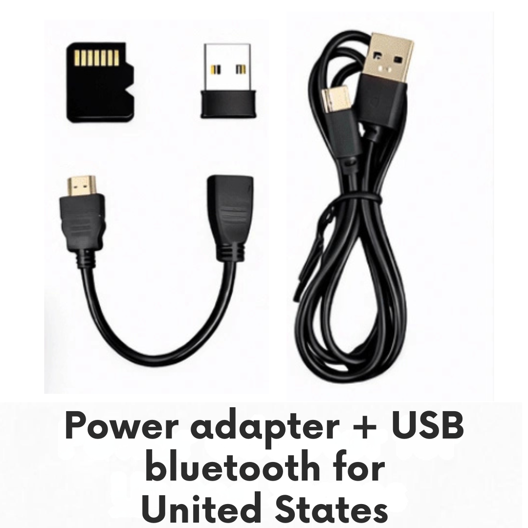 Power adapter + USB bluetooth for United States