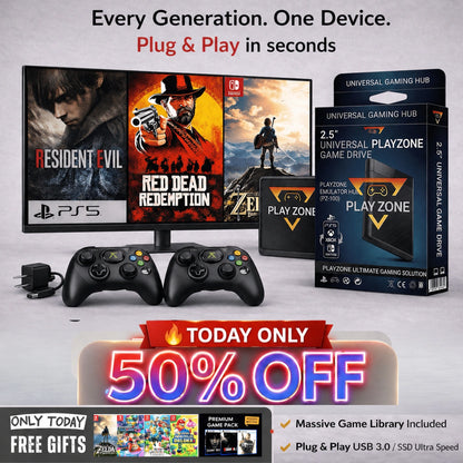 Playzone™ Super Console 1TB – Play 50,000 Games from Every Gaming Generation | Plug & Play