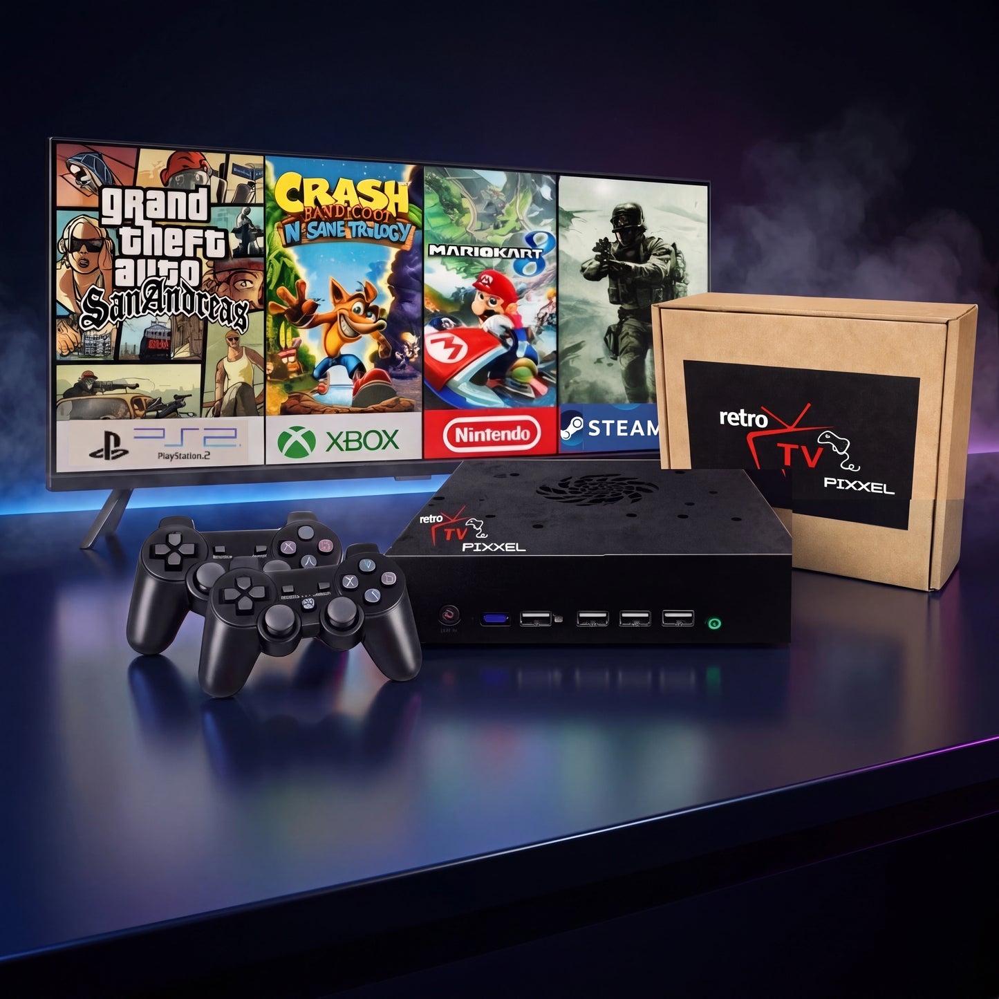 RetrotvPixel™ – Relive the 90s | 60,000 Classic Games Preloaded | Plug & Play Retro Console